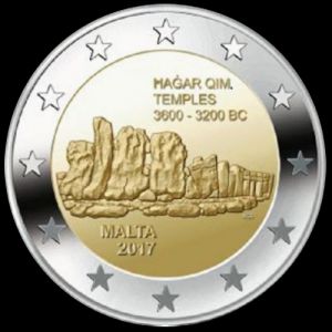 2017 Malta - Chrámy Hagar Qim 2 euro